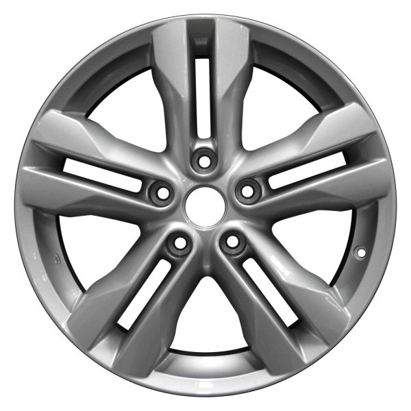 Perfection Wheel® - 17 x 7 Double 5-Spoke Bright Medium Silver Full Face Alloy Factory Wheel (Refinished)