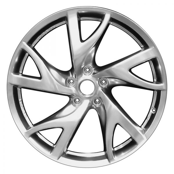 Perfection Wheel® - 19 x 9 5 Double Spiral-Spoke Hyper Bright Smoked Silver Full Face Alloy Factory Wheel (Refinished)