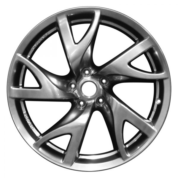 Perfection Wheel® - 19 x 10 10 Spiral-Spoke Hyper Bright Smoked Silver Full Face Alloy Factory Wheel (Refinished)