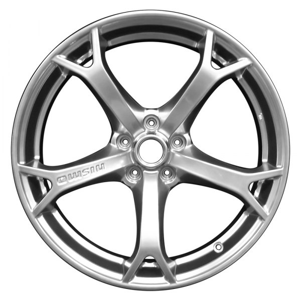 Perfection Wheel® - 19 x 9.5 5-Spoke Hyper Bright Smoked Silver Full Face Alloy Factory Wheel (Refinished)