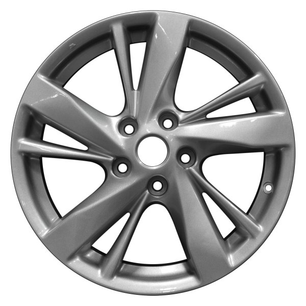 Perfection Wheel® - 17 x 7.5 5 Double Spiral-Spoke Fine Sparkle Silver Full Face Alloy Factory Wheel (Refinished)