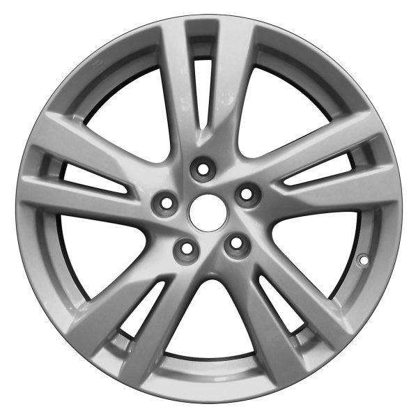 Perfection Wheel® - 18 x 7.5 Double 5-Spoke Fine Sparkle Silver Full Face Alloy Factory Wheel (Refinished)