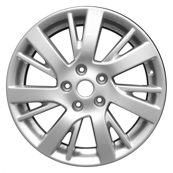 Perfection Wheel® - 17 x 6.5 7 V-Spoke Bright Fine Silver Full Face Alloy Factory Wheel (Refinished)