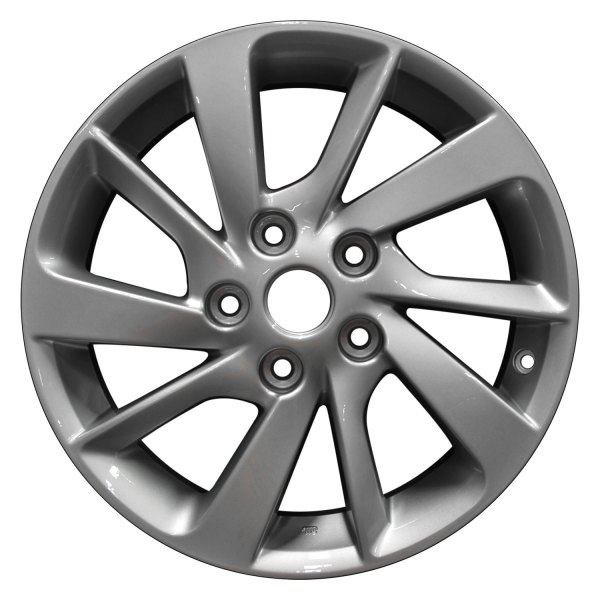 Perfection Wheel® - 16 x 6.5 10 Spiral-Spoke Bright Fine Silver Full Face Alloy Factory Wheel (Refinished)