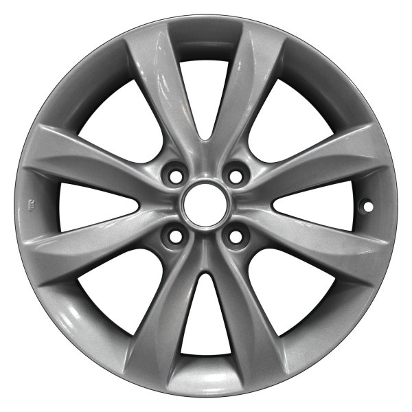 Perfection Wheel® - 16 x 6 4 V-Spoke Sparkle Silver Full Face Alloy Factory Wheel (Refinished)