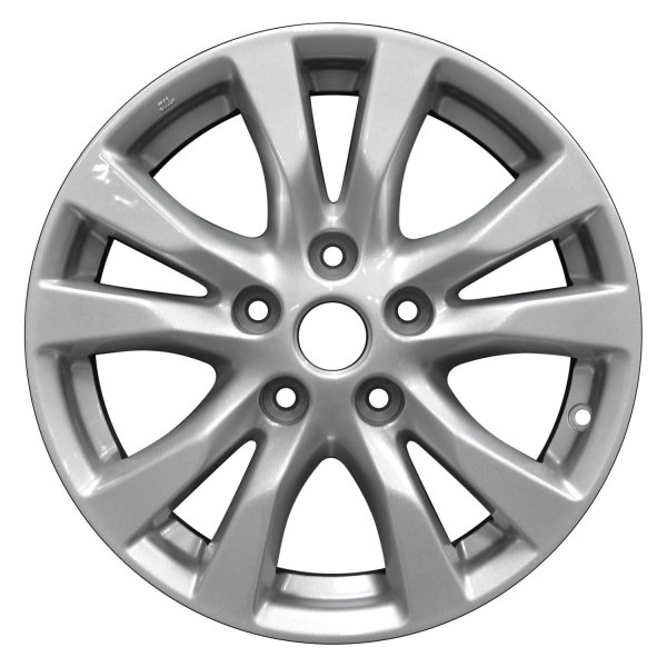 Perfection Wheel® - 16 x 7 5 V-Spoke Sparkle Silver Full Face Alloy Factory Wheel (Refinished)