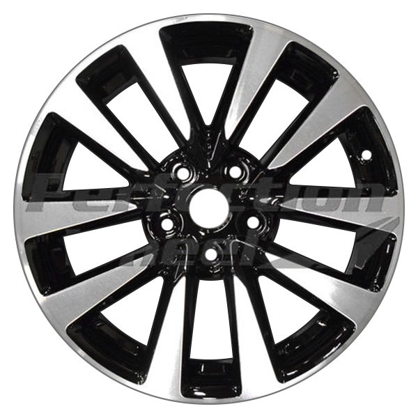 Perfection Wheel® - 17 x 7.5 5 V-Spoke Gloss Black Machined Alloy Factory Wheel (Refinished)