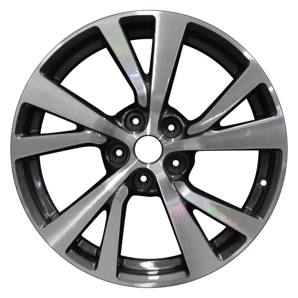 Perfection Wheel® - 18 x 8.5 5 V-Spoke Dark Charcoal Machined Bright Alloy Factory Wheel (Refinished)