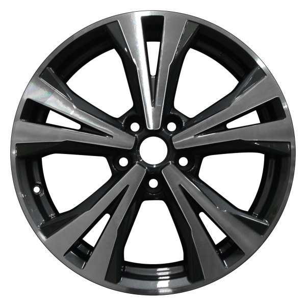 Perfection Wheel® - 18 x 7 5 V-Spoke Black Primer with Charcoal Machined Alloy Factory Wheel (Refinished)