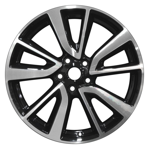 Perfection Wheel® - 19 x 7 5 V-Spoke Black Machined Bright Alloy Factory Wheel (Refinished)
