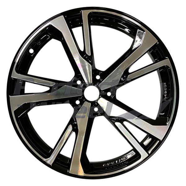 Perfection Wheel® - 19 x 10 Double 5-Spoke Gloss Black Machine PIB and POD Alloy Factory Wheel (Refinished)