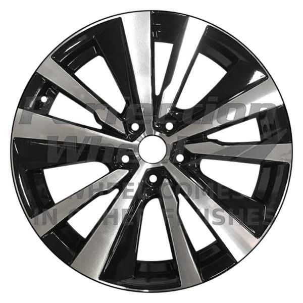 Perfection Wheel® - 19 x 8 10 Turbine-Spoke Medium Charcoal Full Face Matte Clear Alloy Factory Wheel (Refinished)