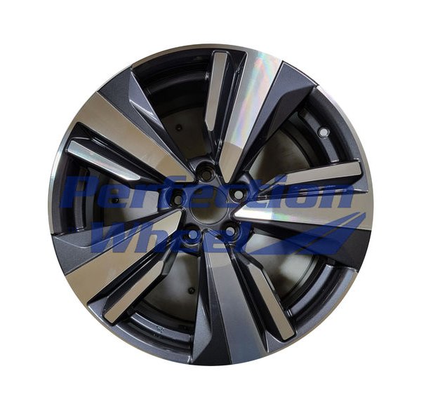 Perfection Wheel® - 19 x 7.5 5-Spoke Charcoal BLACK BASE Machine PIB and POD Alloy Factory Wheel (Refinished)