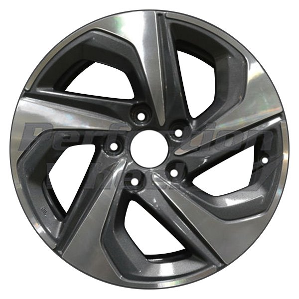 Perfection Wheel® - 16 x 7 5 Spiral-Spoke Dark Sparkle Charcoal Machine POD Alloy Factory Wheel (Refinished)