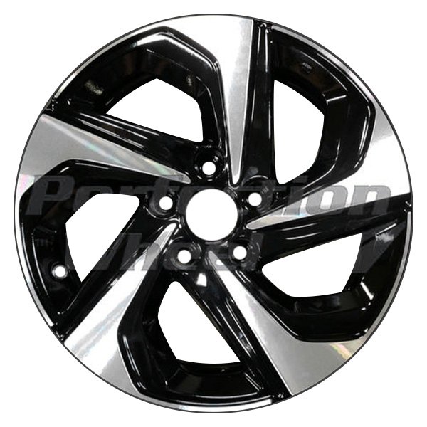Perfection Wheel® - 16 x 7 5 Spiral-Spoke Gloss Black Machine POD Alloy Factory Wheel (Refinished)