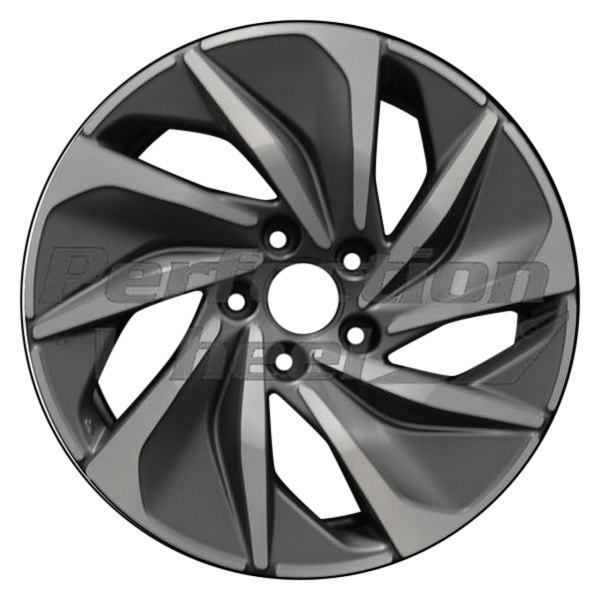 Perfection Wheel® - 17 x 7 5 Spiral-Spoke Medium Charcoal Metallic Alloy Factory Wheel (Refinished)