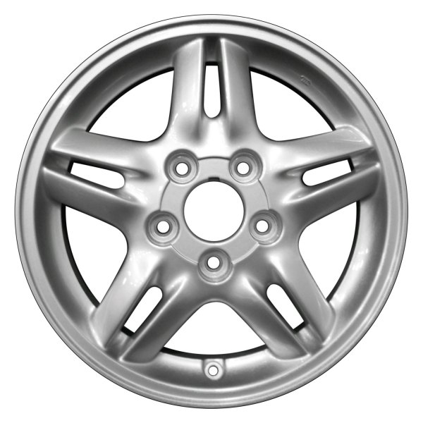 Perfection Wheel® - 15 x 6 Double 5-Spoke Bright Medium Silver Full Face Alloy Factory Wheel (Refinished)