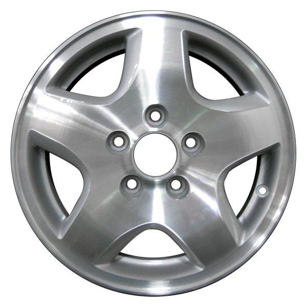 Perfection Wheel® - 15 x 6.5 5-Spoke Fine Metallic Silver Machine Texture Alloy Factory Wheel (Refinished)
