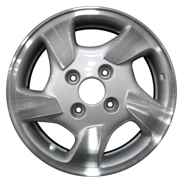 Perfection Wheel® - 15 x 6 5 Spiral-Spoke Medium Silver Machine Texture Alloy Factory Wheel (Refinished)