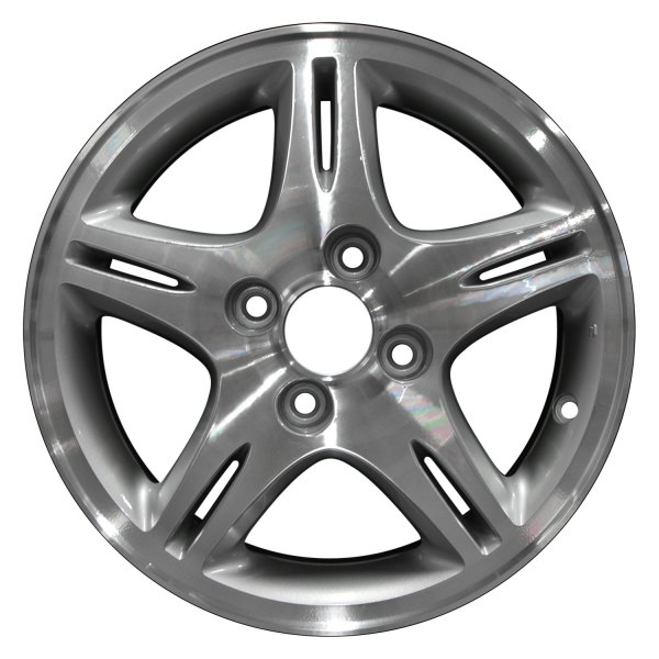 Perfection Wheel® - 14 x 5.5 Double 5-Spoke Bright Fine Metallic Silver Machined Alloy Factory Wheel (Refinished)