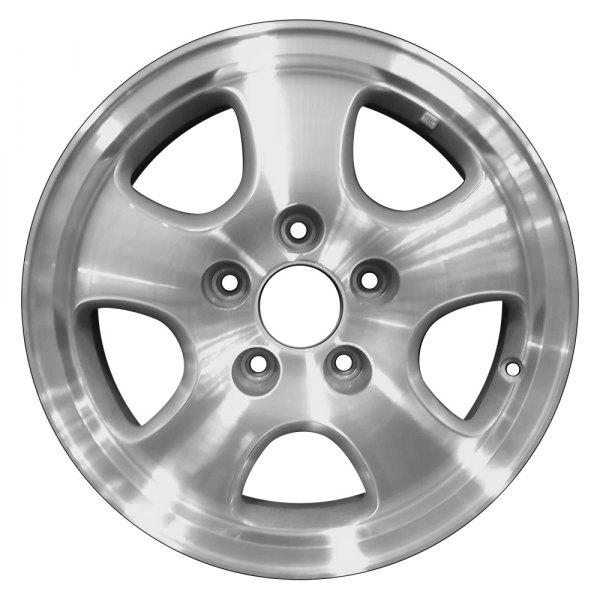 Perfection Wheel® - 15 x 6 5-Slot Fine Metallic Silver Machine Texture Alloy Factory Wheel (Refinished)