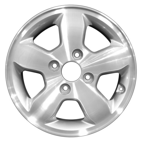 Perfection Wheel® - 15 x 6 5-Spoke Medium Sparkle Silver Machined Alloy Factory Wheel (Refinished)