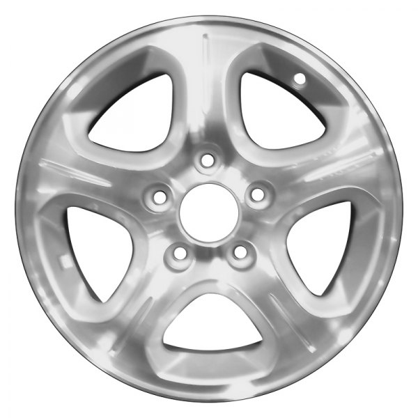 Perfection Wheel® - 15 x 6 5-Spoke Bright Medium Silver Machined Alloy Factory Wheel (Refinished)