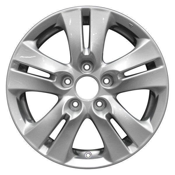 Perfection Wheel® - 16 x 6.5 Double 5-Spoke Bright Medium Silver Full Face Alloy Factory Wheel (Refinished)