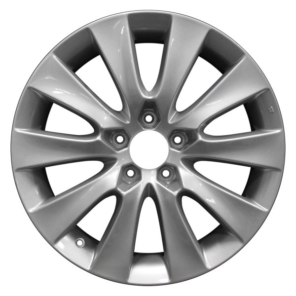 Perfection Wheel® - 18 x 8 5 V-Spoke Bright Medium Silver Full Face Alloy Factory Wheel (Refinished)