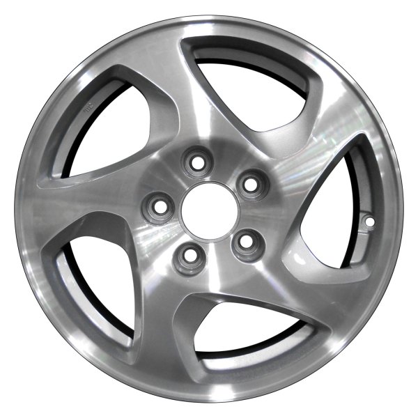 Perfection Wheel® - 16 x 6.5 5 Turbine-Spoke Metallic Silver Machine Texture Alloy Factory Wheel (Refinished)