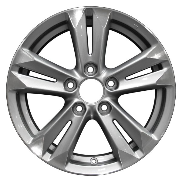 Perfection Wheel® - 16 x 6 Double 5-Spoke Silver Gray Sparkle Flange Cut Alloy Factory Wheel (Refinished)