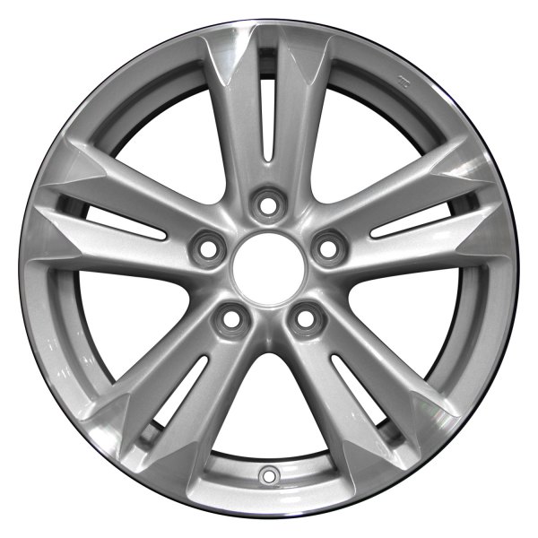 Perfection Wheel® - 16 x 6 Double 5-Spoke Sparkle Silver Flange Cut Alloy Factory Wheel (Refinished)