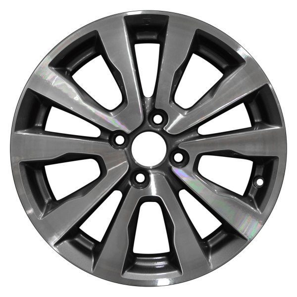 Perfection Wheel® - 16 x 6 5 V-Spoke Metallic Charcoal Machined Alloy Factory Wheel (Refinished)