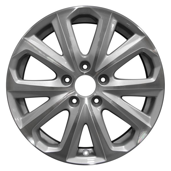 Perfection Wheel® - 17 x 6.5 5 V-Spoke Bright Medium Sparkle Silver Machined Alloy Factory Wheel (Refinished)