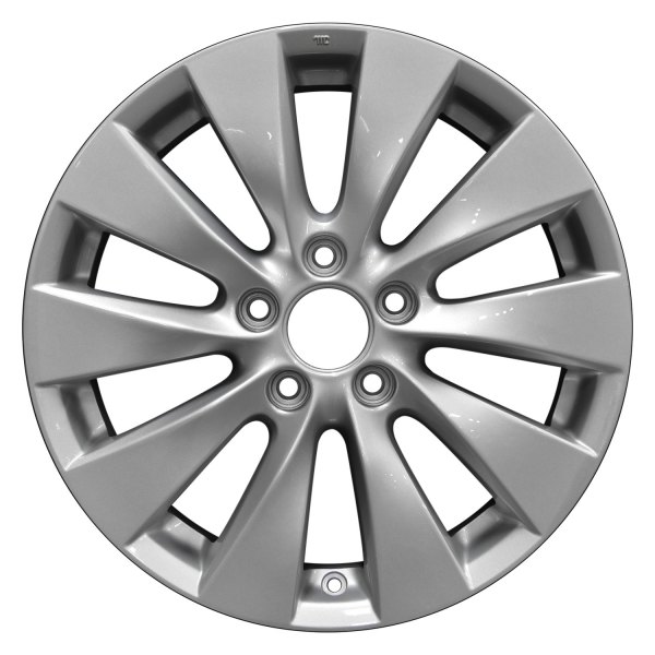 Perfection Wheel® - 17 x 7.5 10 Turbine-Spoke Bright Medium Silver Full Face Alloy Factory Wheel (Refinished)
