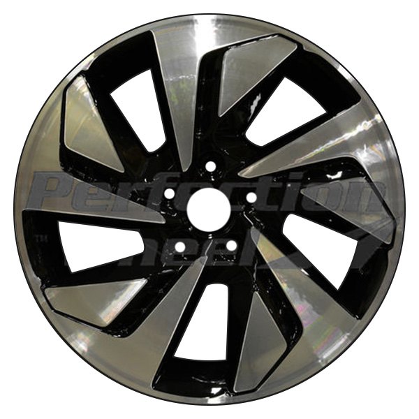 Perfection Wheel® - 18 x 7 5 Spiral-Spoke Gloss Black Machined Alloy Factory Wheel (Refinished)