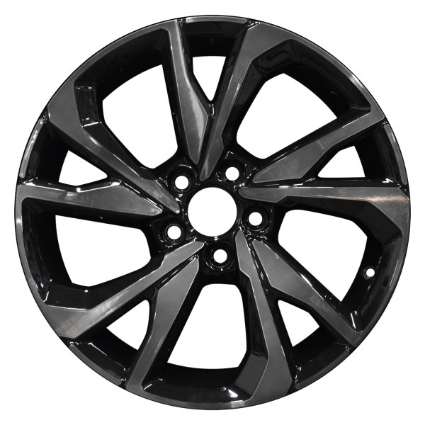 Perfection Wheel® - 18 x 8 10 Spiral-Spoke Black Machine Bright Smoked Clear Alloy Factory Wheel (Refinished)
