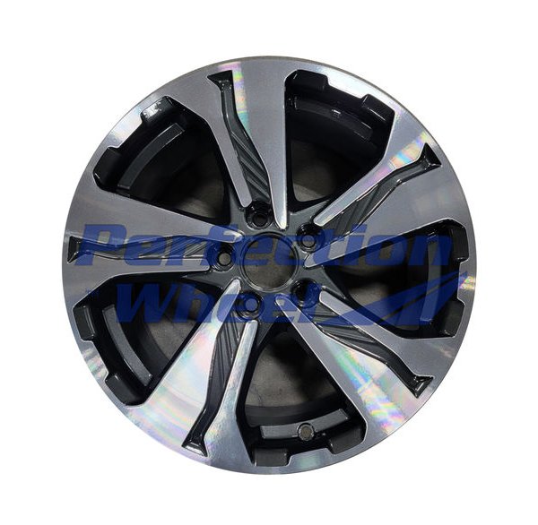 Perfection Wheel® - 17 x 7.5 5-Spoke Dark Charcoal Machine POD Alloy Factory Wheel (Refinished)