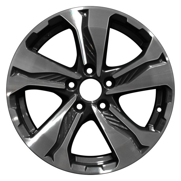 Perfection Wheel® - 17 x 7.5 5-Spoke Black Primer Medium Sparkle Charcoal Machine OD Alloy Factory Wheel (Refinished)