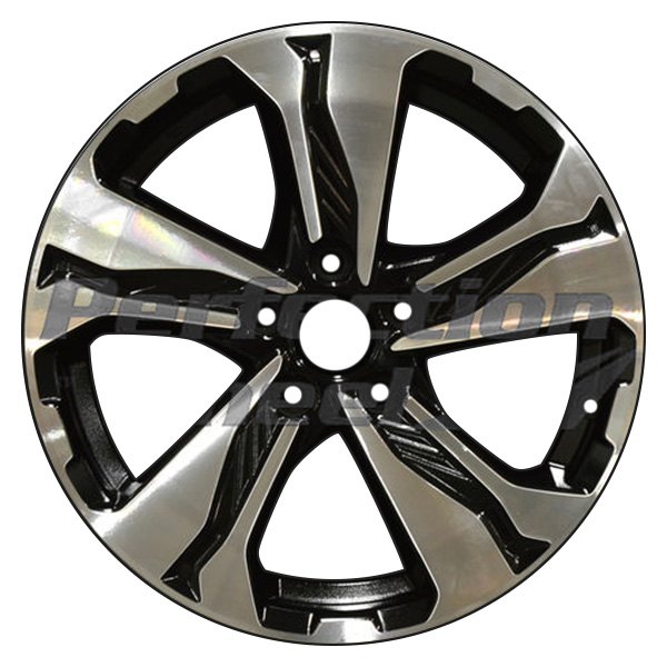 Perfection Wheel® - 17 x 7.5 5-Spoke Gloss Black Machine Bright PIB Alloy Factory Wheel (Refinished)