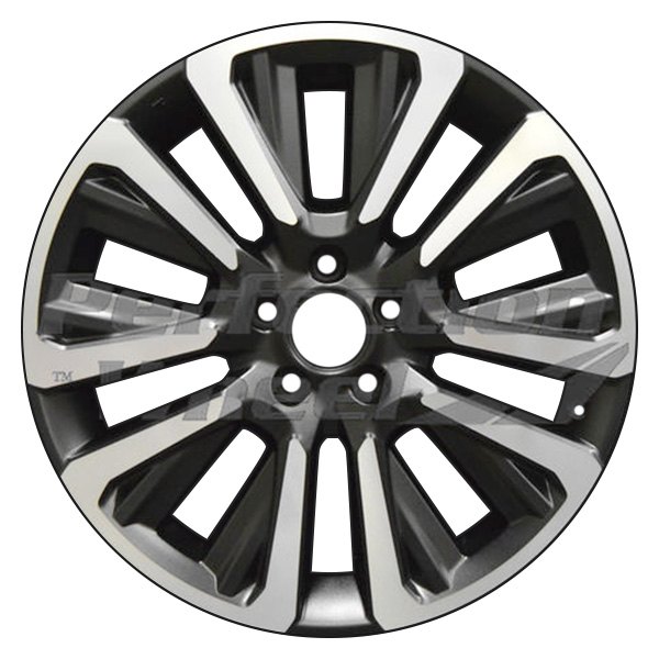 Perfection Wheel® - 19 x 7.5 5 V-Spoke Gloss Black Machine Bright Semi Clear Alloy Factory Wheel (Refinished)
