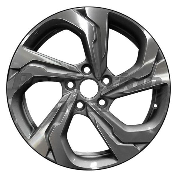 Perfection Wheel® - 17 x 7.5 5 Spiral-Spoke Medium Charcoal Machined Alloy Factory Wheel (Refinished)