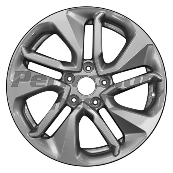 Perfection Wheel® - 17 x 7.5 10 Spiral-Spoke Sparkle Silver Full Face Alloy Factory Wheel (Refinished)