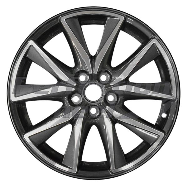Perfection Wheel® - 19 x 7 5 V-Spoke Platinum Graphite Charcoal Machine PIB Alloy Factory Wheel (Refinished)