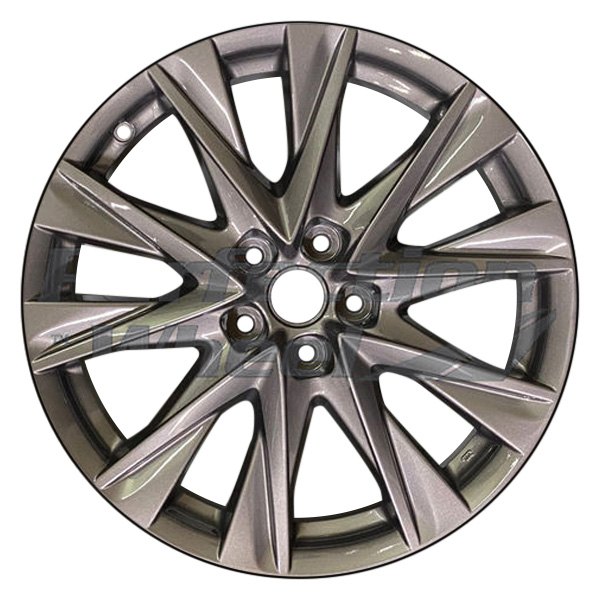 Perfection Wheel® - 19 x 7 5 V-Spoke Medium Charcoal Full Face Alloy Factory Wheel (Refinished)