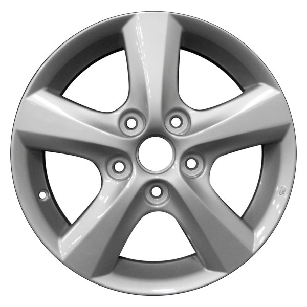 Perfection Wheel® - 15 x 6 5-Spoke Bright Fine Silver Full Face Alloy Factory Wheel (Refinished)