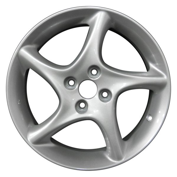 Perfection Wheel® - 16 x 6.5 5 Spiral-Spoke Sparkle Silver Full Face Alloy Factory Wheel (Refinished)