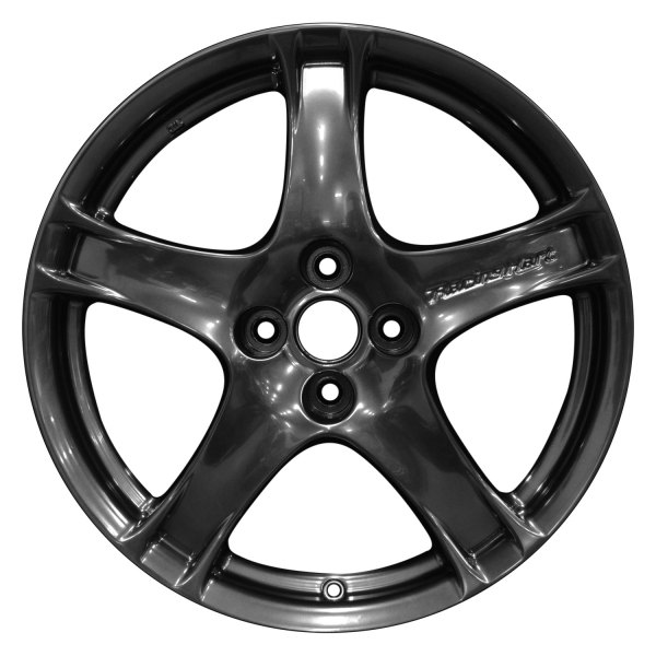 Perfection Wheel® - 17 x 7 5-Spoke Hyper Dark Smoked Silver Full Face Alloy Factory Wheel (Refinished)