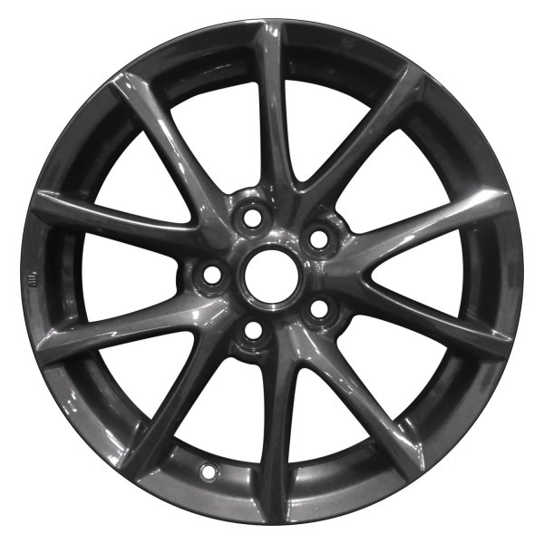 Perfection Wheel® - 17 x 7 5 V-Spoke Black Metallic Charcoal Full Face Alloy Factory Wheel (Refinished)