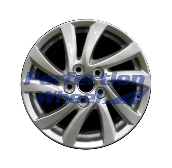 Perfection Wheel® - 16 x 6.5 10 Spiral-Spoke Bright Metallic Silver Full Face Alloy Factory Wheel (Refinished)